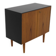 Scandinavian chest of drawers in teak and skai, Sweden, 1960
