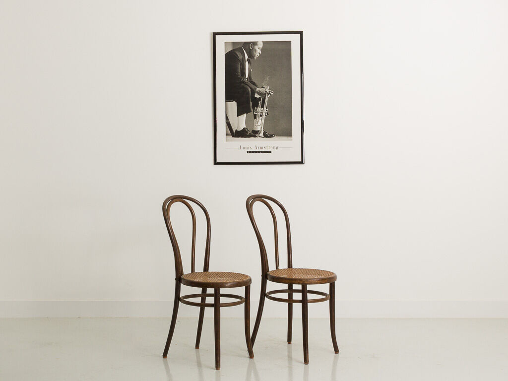 Pair of Fischel bentwood chairs