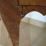 Pair of 2 Louis XV bedside tables - marquetry - 2 drawers - pink marble