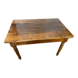 Walnut bistro table, feet turned.