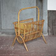 Porte-revue rotin, porte-revue osier, rangement magazines, magazine rack