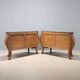 Paire de commodes anciennes style baroque en noyer XIXe siècle