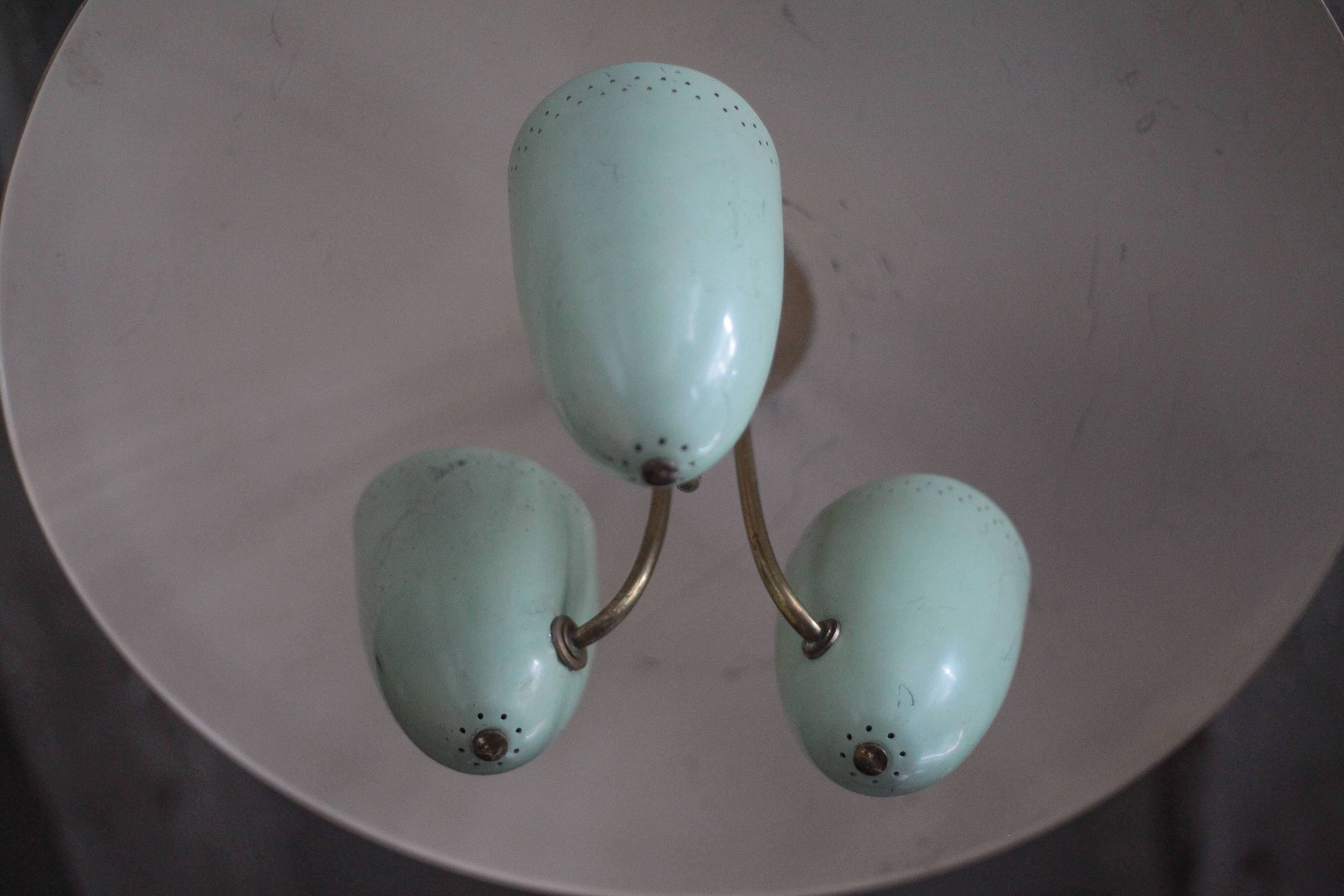 Vintage lacquered metal pendant from the 1950s, Herman Busquet for Hala.