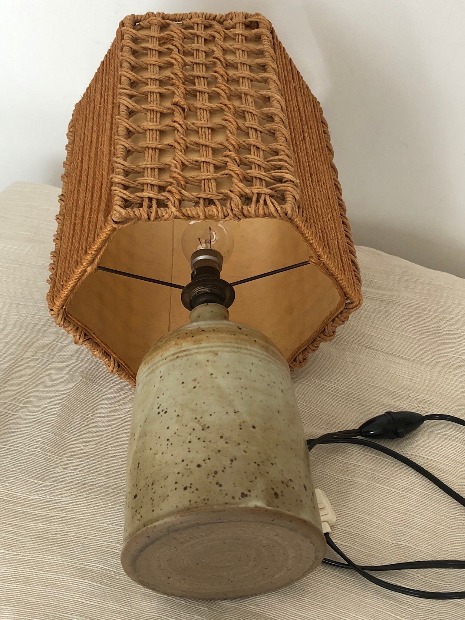 Ceramic lamp signed Blanot