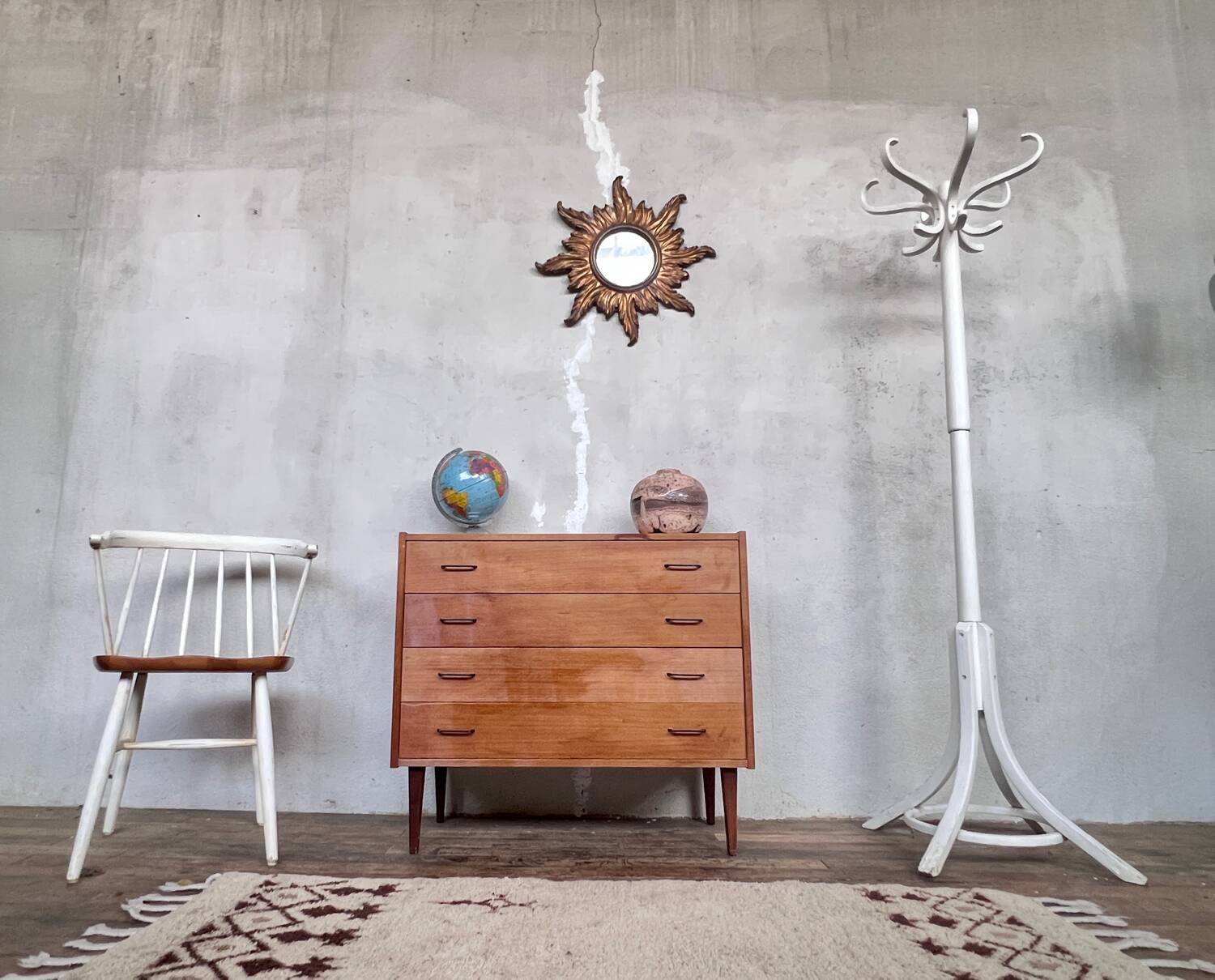 Commode en teck vintage