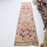 3x11 pale orange turkish vintage runner rug 75x332cm