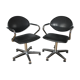 Paire de fauteuils de bureau pivotants