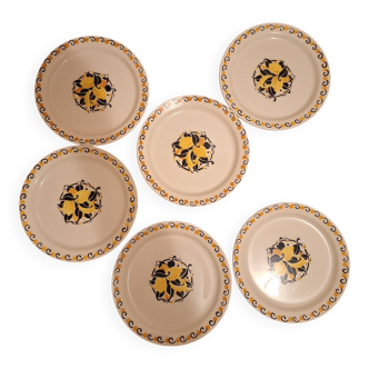 lot d’assiettes à dessert Boch frères