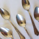 6 vintage teaspoons in silver metal punched 2106149