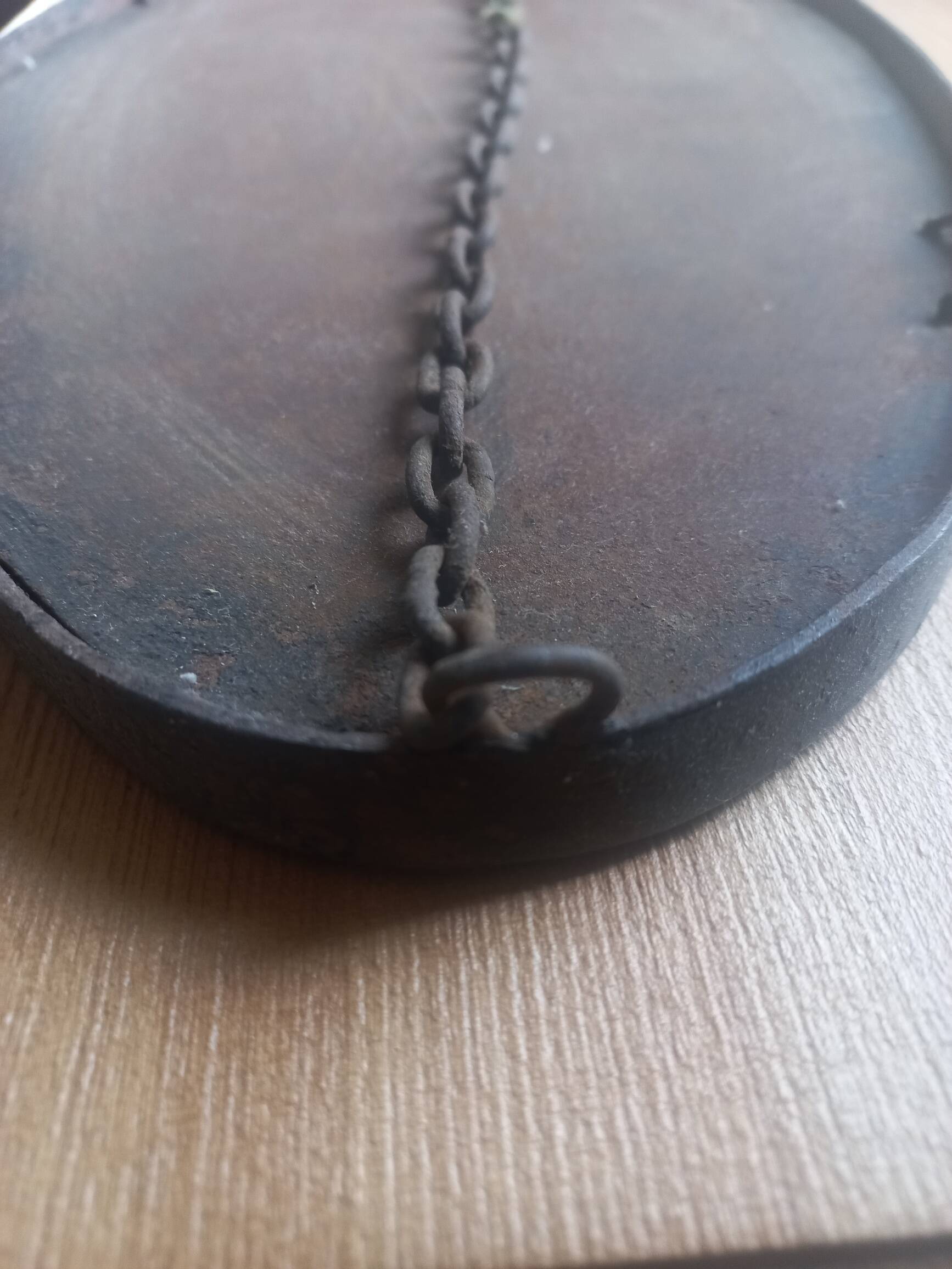 Antique free-form metal mirror