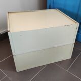 A metal box two drawers 1960