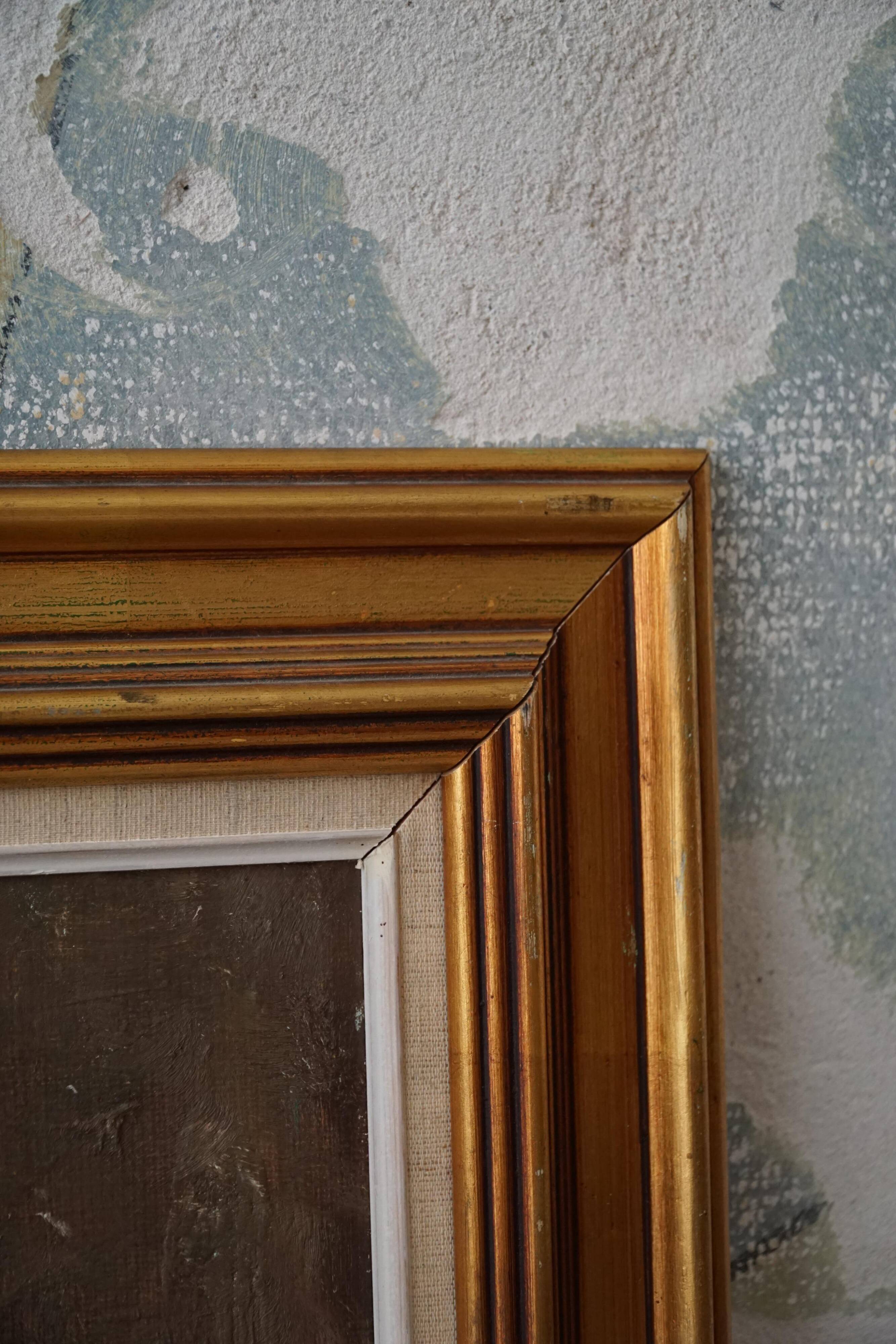 Oil painting by Jørgen Sejersen, Mid-century Modernism, 1960s