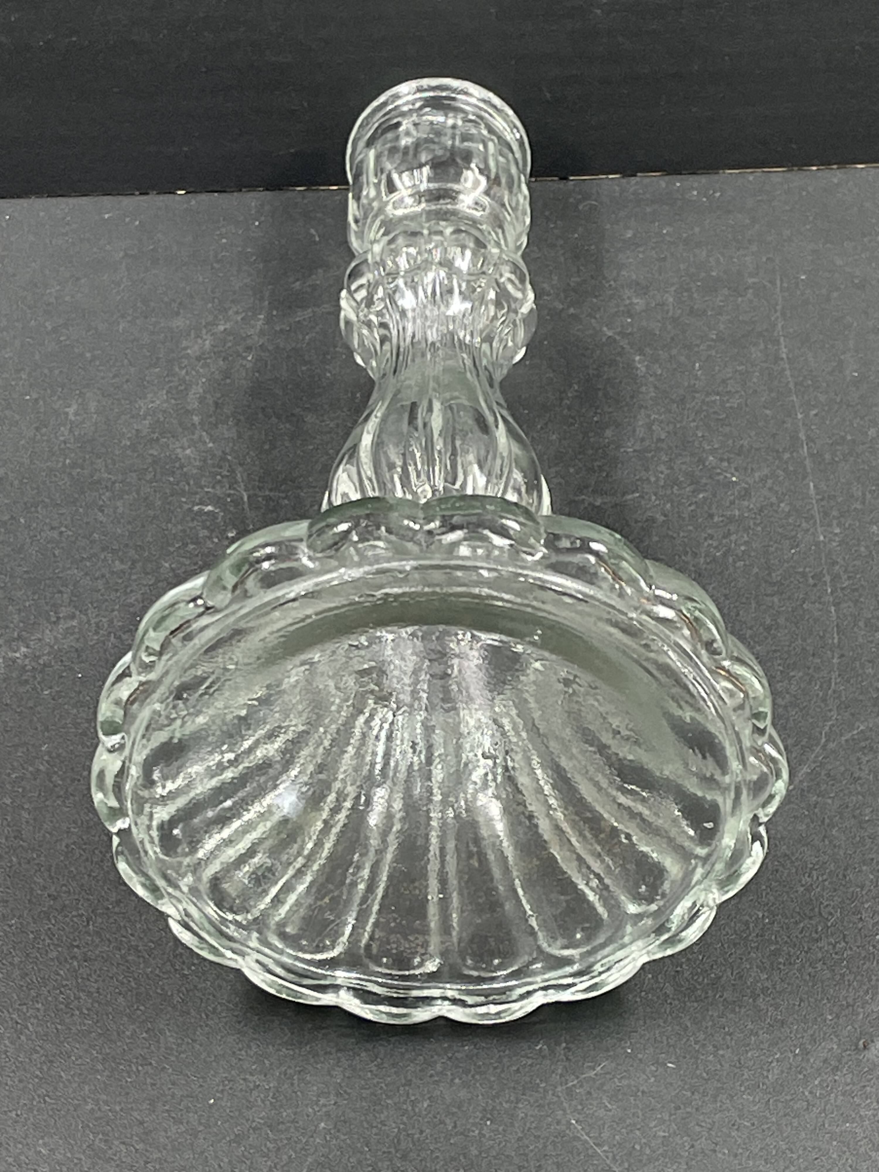 Molded glass candle holder trendy 22.5 cm