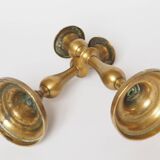 Pair of brass candlesticks
