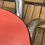 Pair of red Formica chairs Roc 1960