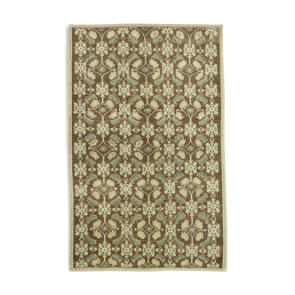 1960s handmade oriental beige carpet 157 cm x 248 cm