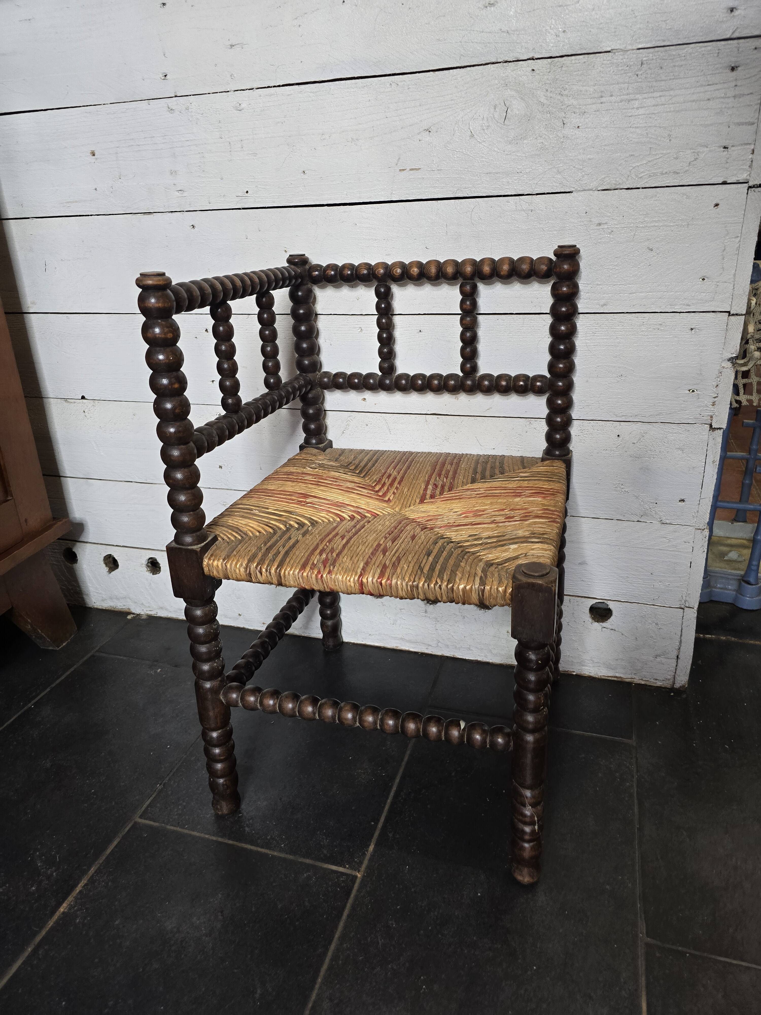 Fireplace corner armchair