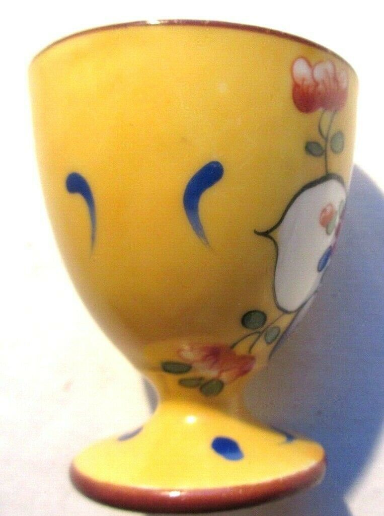 Art deco shell, fine mustard porcelain floral signed limoges