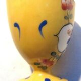 Art deco shell, fine mustard porcelain floral signed limoges