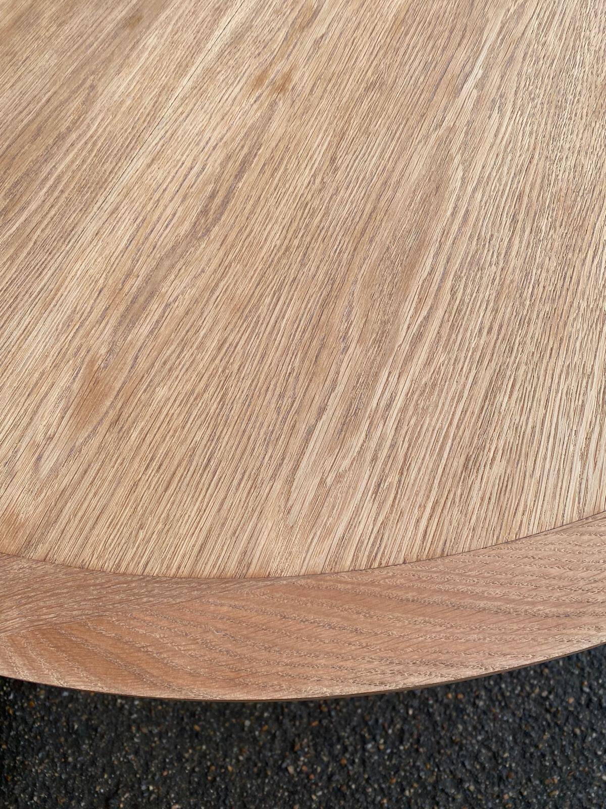 Table à manger scandinave extensible rénovée en chêne 110cm du XXème