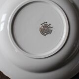 Lot 2 hollow plates and 2 green gilding plates Moulin des Loups