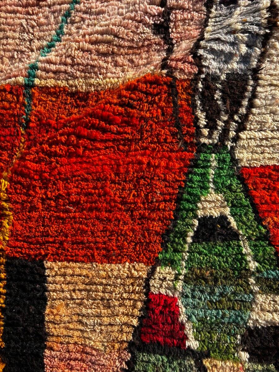 modern Berber bohemian Boujad wool rug