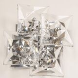 Pair of crystal wall lights by Kinkeldey, Germany, 1970s.