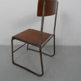 Chaise industrielle pour enfants des années 1950