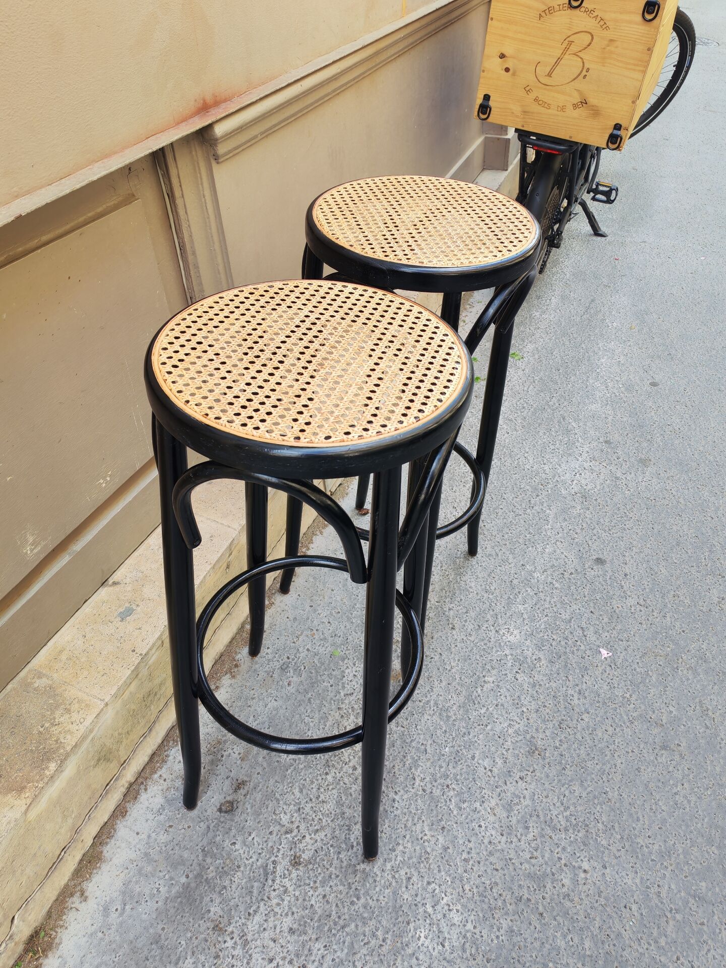 Paire de tabourets de bar bistrot