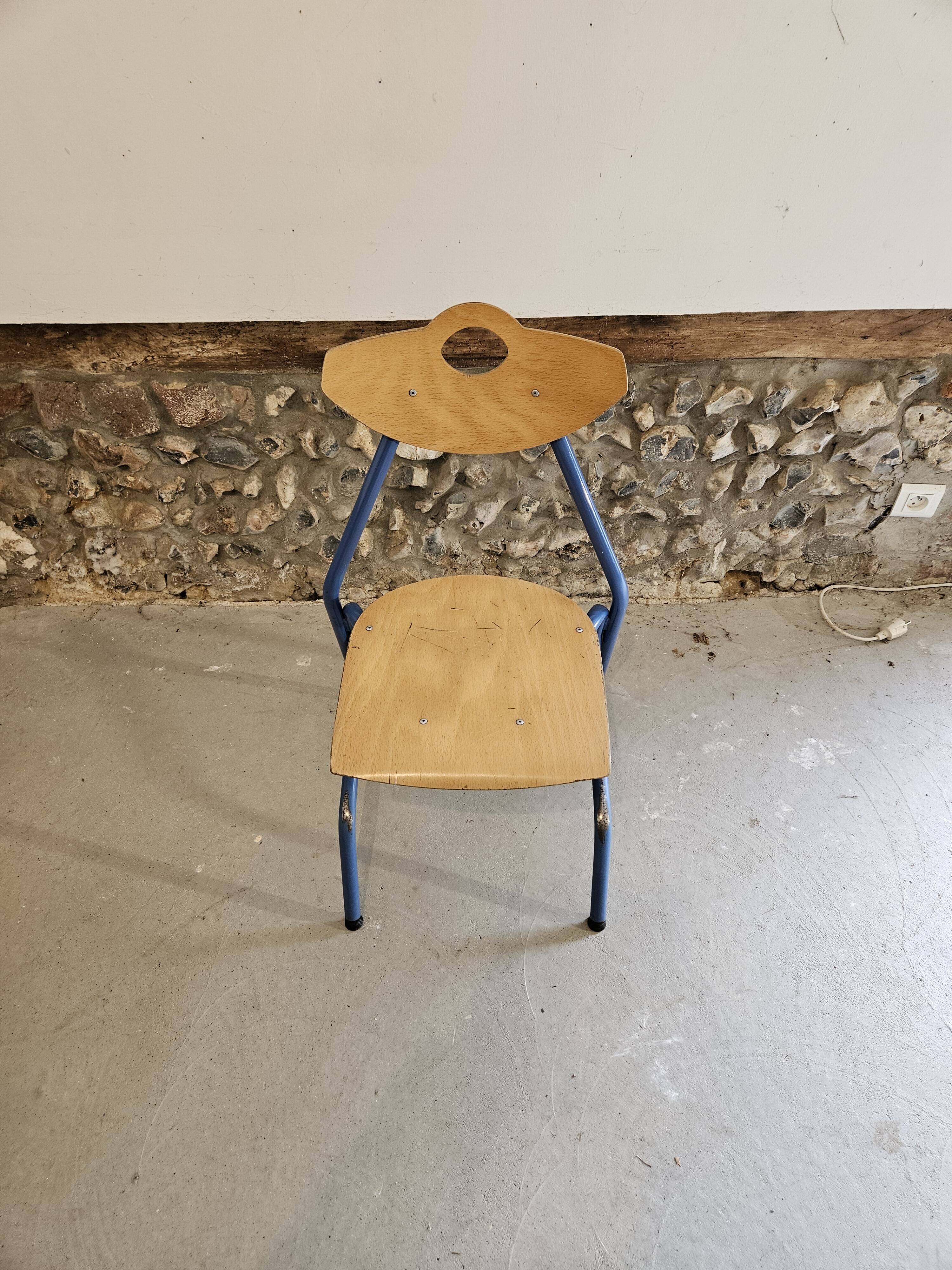 School chair 1980 1990 Modernist design