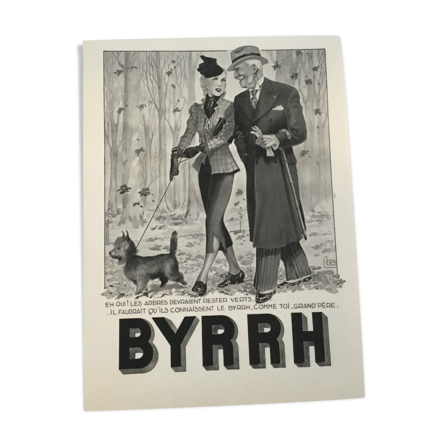 Authentic advertising posters byrrh laminated early 19th