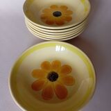 7 Gien "Sun" soup plates