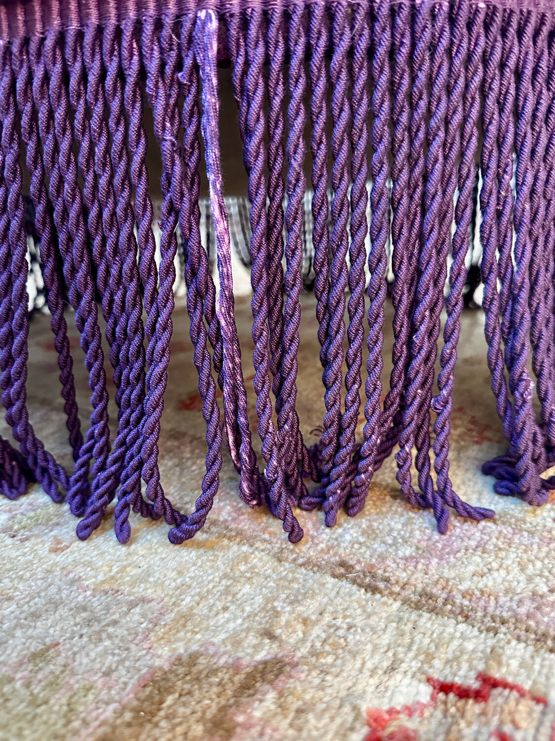 Small purple velvet tub chair