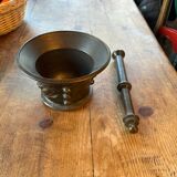 Ancient bronze mortar and pestle