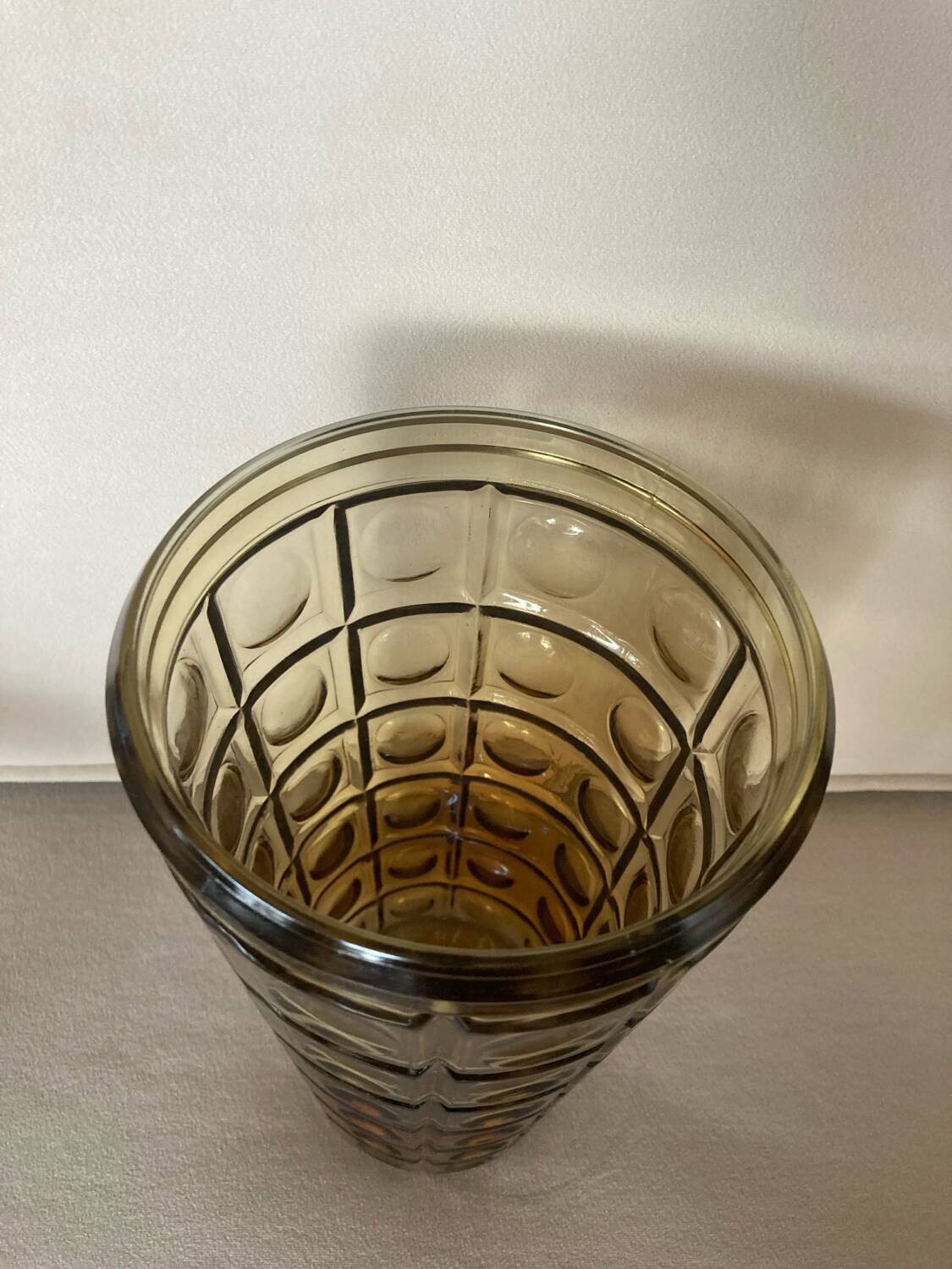 Art Deco Amber Yellow Glass Vase