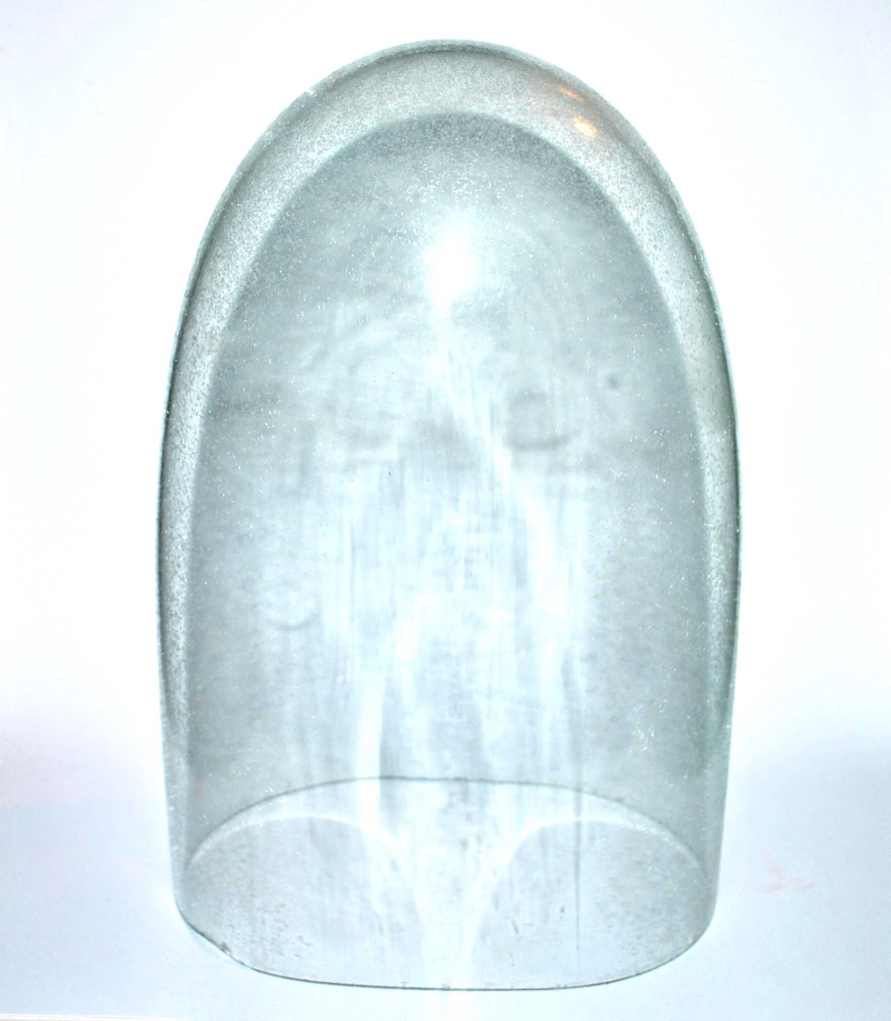 Old globe in blown glass - large oval bell - cabinet of curiosity 36cm