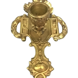 Room bougeoir with floral decoration and wreaths - restoration style - Golden Bronze - late 19th century