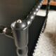 Vintage black rolling serving cart