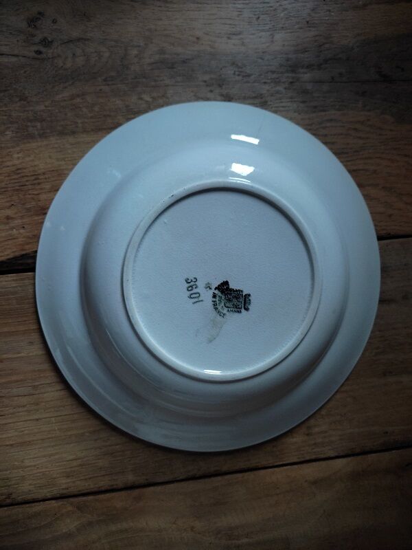 Dish Hollow porcelain blue flower St Amand dp 092285