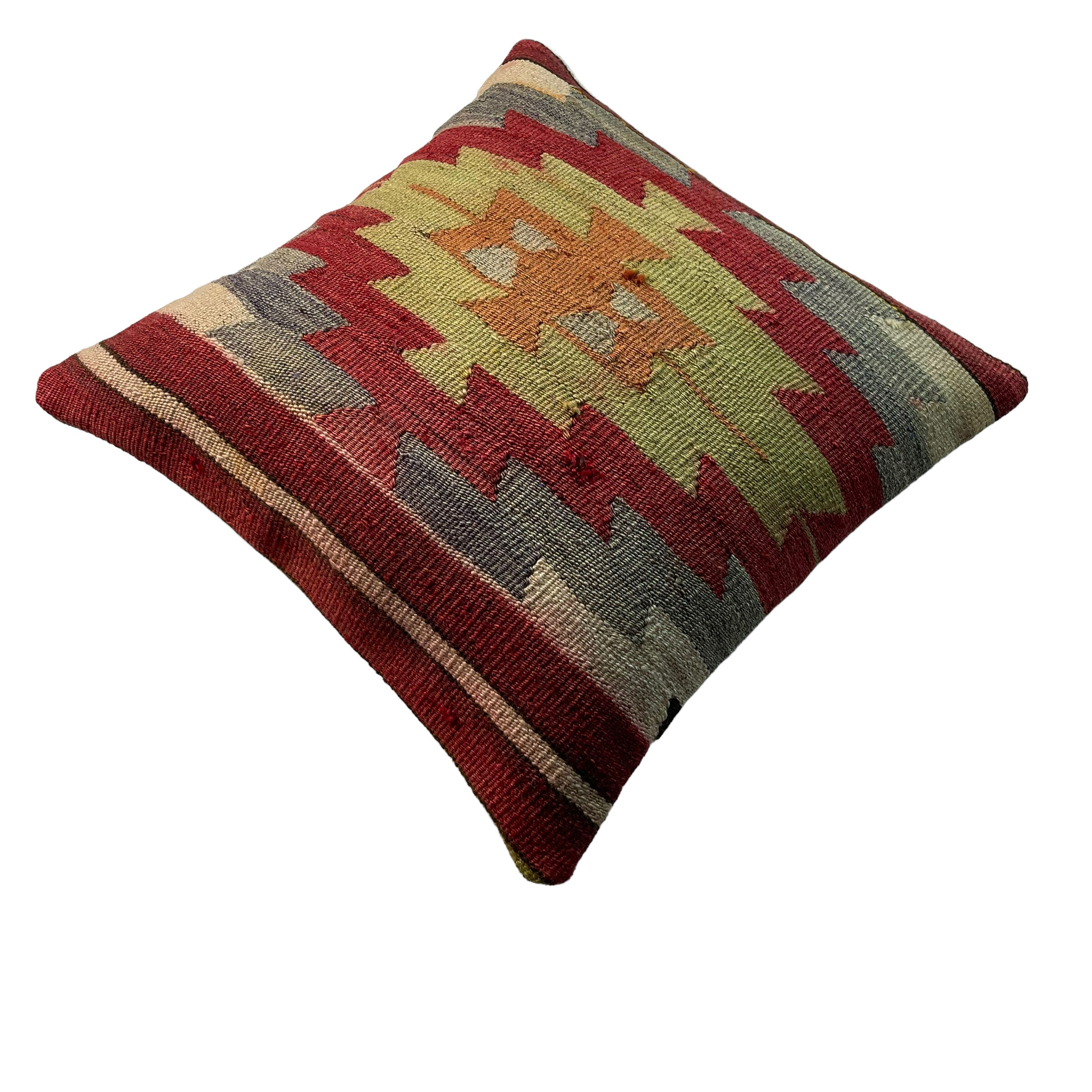 Vintage turkish kilim cushion cover 40 x 40 cm