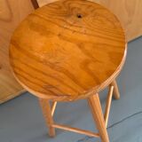 High wooden stool