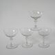 Set of 4 faceted crystal champagne glasses, 1930