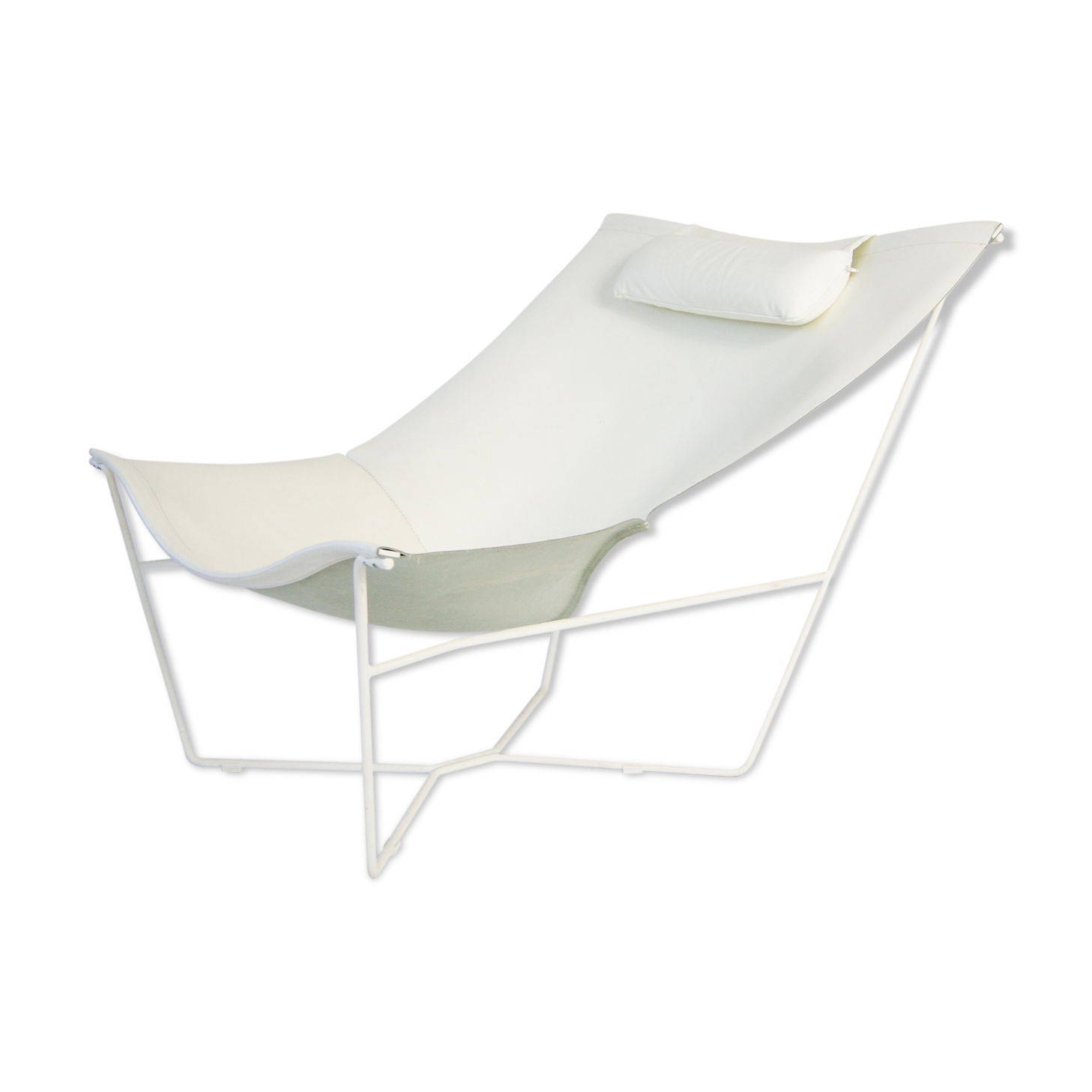 David Weeks for Habitat Semana White Leather Sling Chair