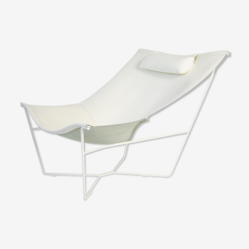 David Weeks for Habitat Semana White Leather Sling Chair