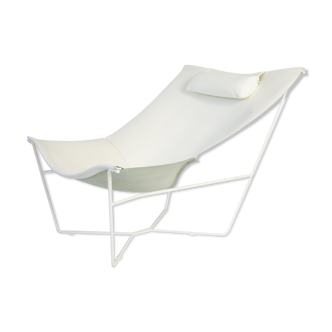 David Weeks for Habitat Semana White Leather Sling Chair