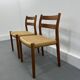 2 chaises de salle à manger danoises en teck du milieu du siècle #84 par Niels O. Møller pour JL Moller