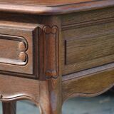 Two oak bedside tables.