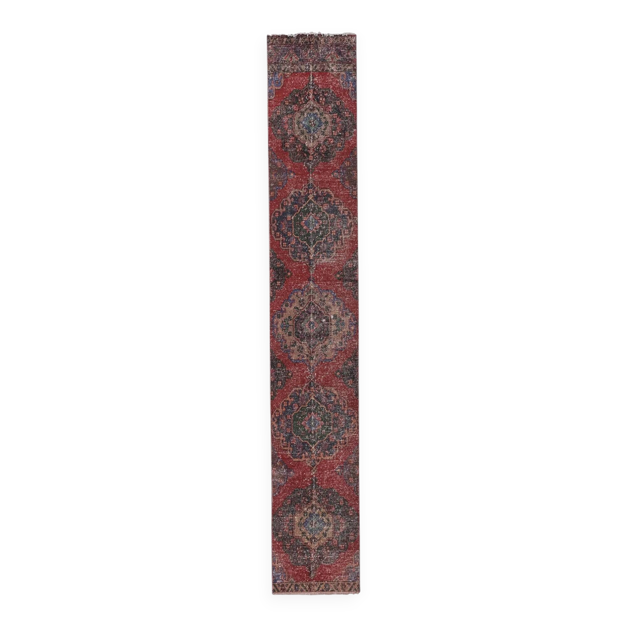 Vintage Turkish hallway rug 63x370 cm