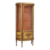 Antique neoclassical display cabinet in carved wood, 19th century