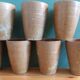 Ensemble de 8 tasses ou verres en grès tourné artisanal